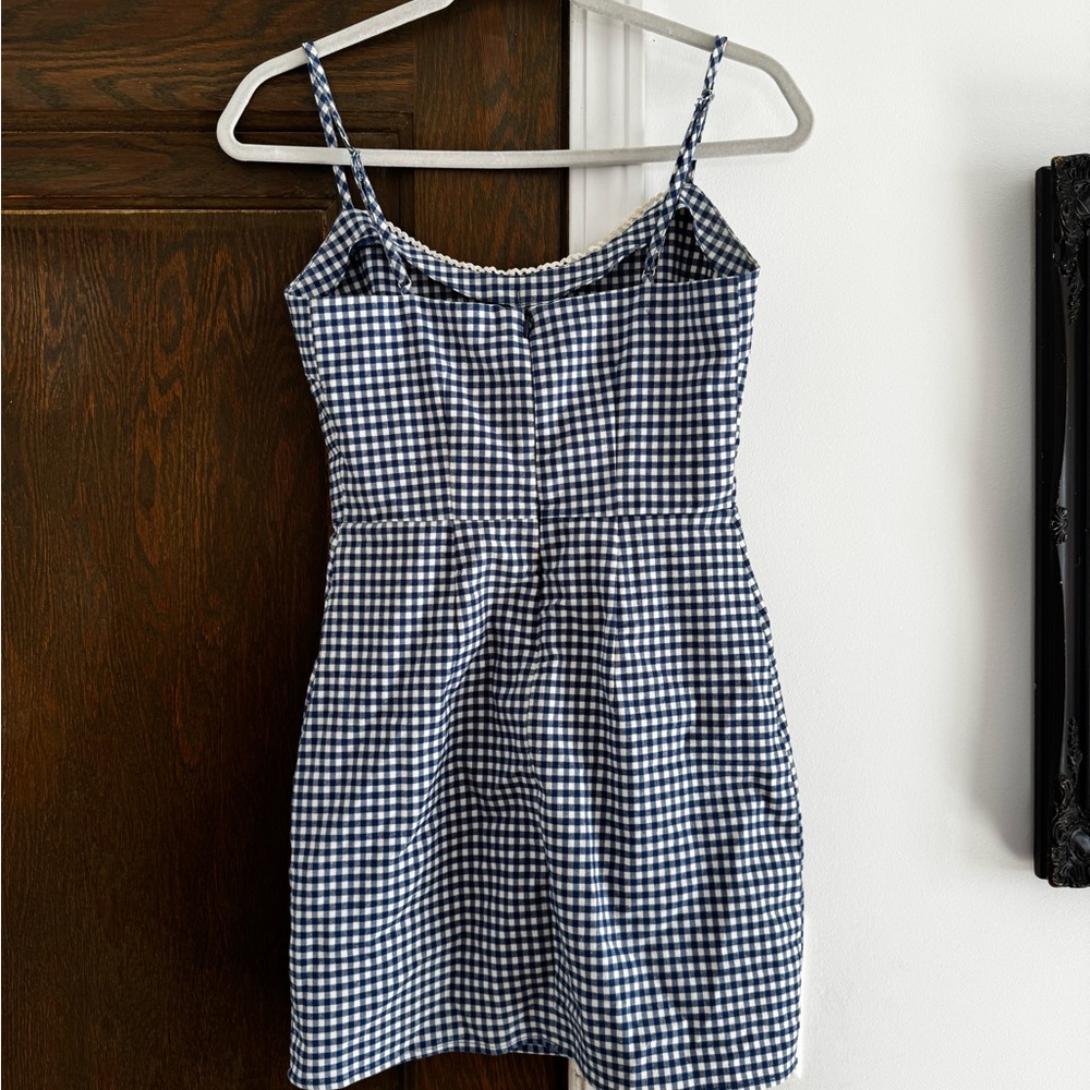 Urban Outfitters Blue Gingham Mini Dress - Picture 4 of 5